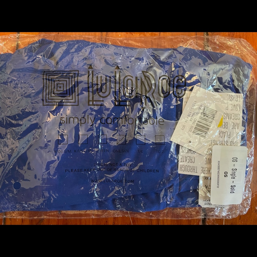 NWT blue OS LuLaRoe leggings